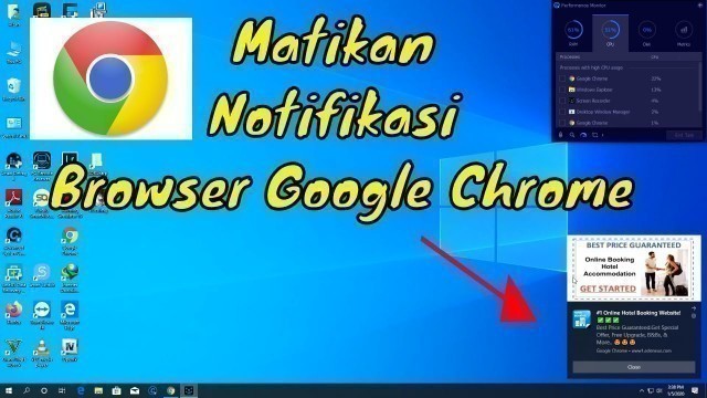 'Cara Mematikan Notifikasi Browser Google Chrome windows 10'