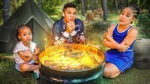 'Kids CAMPING WITH NO FOOD and NO ELECTRONICS, They LIVE TO REGRET IT | FamousTubeFamily'