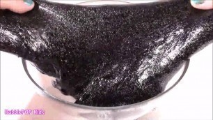 'DIY MLP Bon Bon Black SPARKLE SLIME! Make Your Own Super Sparkly Stretch Putty! Decorate Jar! FUN'