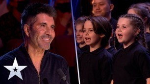 'Kid choir sing EMOTIONAL song for parents serving in the Armed Forces | Auditions | BGT 2022'