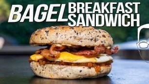 'BAGEL BREAKFAST SANDWICH (W/ HOMEMADE BACON JAM) | SAM THE COOKING GUY 4K'