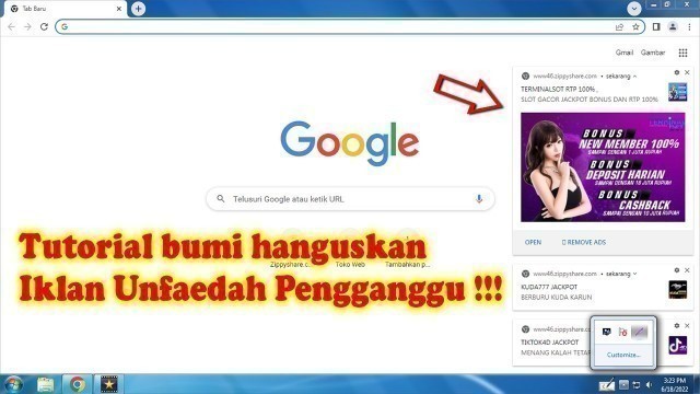 'Cara Memblokir Notifikasi Di Google Chrome / Browser'