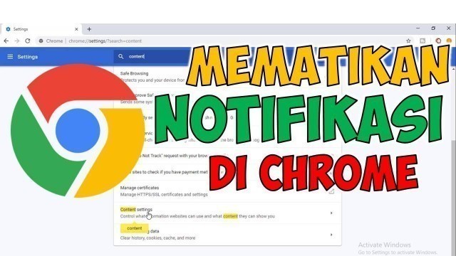 'Cara Menghapus dan Mematikan Notifikasi Pemberitahuan di Browser Google Chrome'