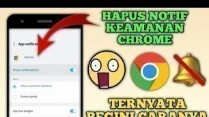 'Cara Menonaktifkan Notifikasi Kemanan Google Chrome'