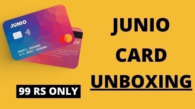 'Junio card unboxing | Junio debit card for kids | TechnoHeek'