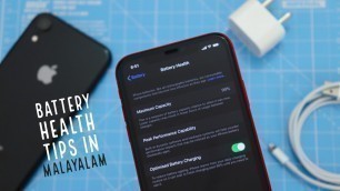 'How to Maintain Best Battery Health for your iPhone. (Malayalam Video!!)'