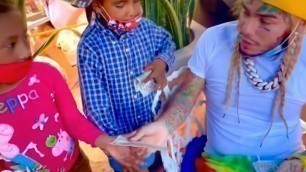 '6ix9ine Giving Money To Local Poor Mexico Kids'