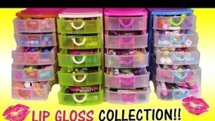 'My Lip Gloss COLLECTION Part 1! LIP GLOSS LIP BALM CHAPSTICK HAUL! BubblePop Kids FUN'