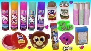 'Lip Balm BONANZA 13l! Hello KItty JUMBO Beanie Boos PEPSI Cans Chips Deluxe! SHOPKINS! Review FUN'