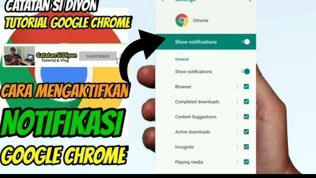 'CARA MENGAKTIFKAN NOTIKASI GOOGLE CHROME | Tutorial Google Chrome'