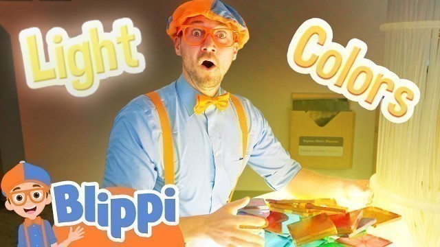 'Blippi Plays with Light and Colors at the Museum! | Educational Videos for Kids'