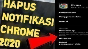 'CARA HAPUS NOTIFIKASI GOOGLE CHROME 2020 || TUTORIAL ANDROID'