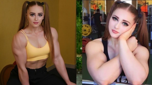 'JULIA VINS, BEAUTIFUL RUSSIAN FEMALE BODYBUILDER / FITNESS MODEL,MUSCLE BARBIE JULIA,'