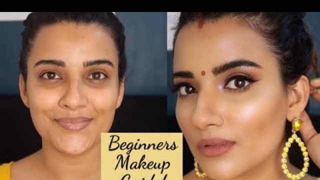 'STEP BY STEP MAKEUP TUTORIAL 4 BEGINNERS | EASIEST EYESHADOW LOOK | शुरूआत से फ़ुल मेकअप करना सीखें।'