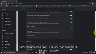 'Menghilangkan VIRUS dan MALWARE Iklan Pop-up di Google Chrome'