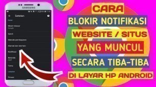 'Cara Blokir Notifikasi Website di Google Chrome'