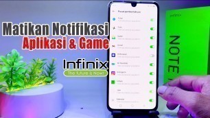 'Cara Mematikan Notifikasi Aplikasi di HP Infinix Note 11 | Hilangkan Pemberitahuan Aplikasi'