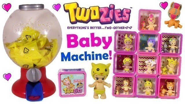 'TWOZIES Baby Toy Machine! 20 Twozies Blind Bags! Mix & Match Animals & Babies! BubblePOP FUN'