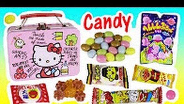 'Hello Kitty Candy BOX! Japanese Candy Show! Fizzy SODA Jelly Beans! GUMMIES! Flavored Marshmallows!'