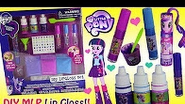 'MLP Equestria Girls DIY Lip Gloss Set! Make Your Own Scented Shimmer Lip Gloss! Blind Bags Surprise'