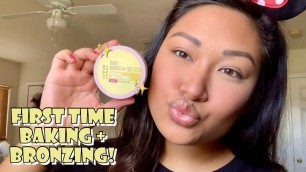 'First Time BAKING + BRONZING | Snapchat Makeup Hack!'