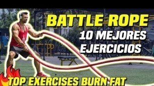 '► BATTLE ROPE EXERCISES || Los 10 Mejores Ejercicios con Battle Ropes  ✅ 