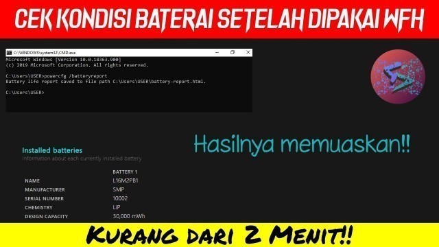 'CARA CEK BATTERY HEALTH LAPTOP TANPA SOFTWARE PIHAK KE-3 | MfrsFhrz'