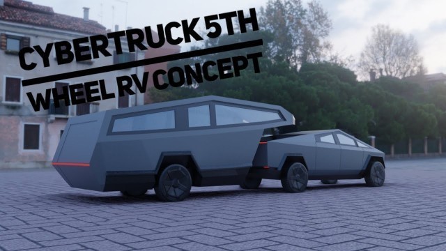 Tesla Cybertruck 5th wheel RV concept