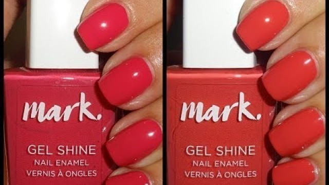 'Avon Mark Gel Shine Nail Enamels - Cerise-ly & Spiked Punch'