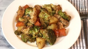 'Baked Chicken With Potatoes & Veggies (Oven) | Healthy Dinner Recipes'