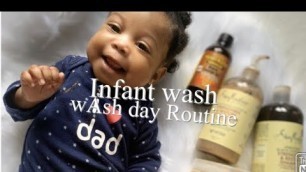 'Infant / Baby hair wash routine|| SHEA MOISTURE JBCO|| Regrow Baby BALD- SPOT'