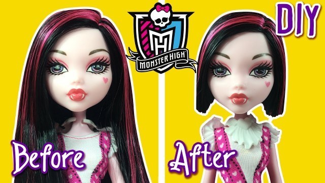 'DIY - How to Cut Draculaura Hair - Doll Bob Haircut - Monster High Doll Tutorial - Making Kids Toys'