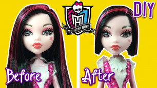 'DIY - How to Cut Draculaura Hair - Doll Bob Haircut - Monster High Doll Tutorial - Making Kids Toys'