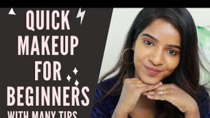 'How to do Simple Makeup for Beginners in Tamil-Back To Basics-Daily Makeup with minimal products