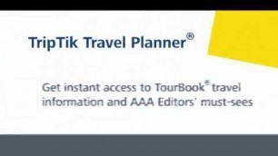 AAA TripTik Travel Planner