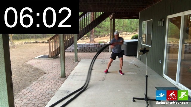 '9 Minute Battle Ropes Workout for Beginners at Home on the Endurance Hour'