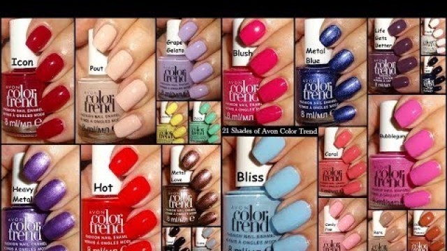 'Avon Color Trend Nail Enamels - 21 swatches!'