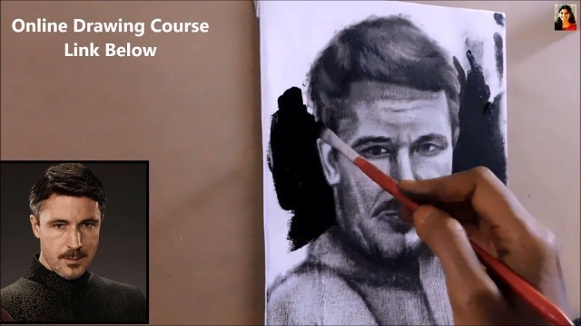 'Realistic portrait drawing of Petyr Baelish | Little Finger | Game of Thrones'