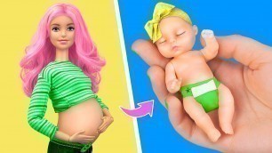 '12 DIY Baby Doll Hacks and Crafts / Miniature Baby, Cradle, Diapers and More!'