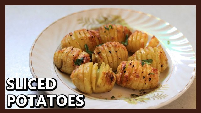 'Sliced Baked Potatoes Recipe | How to make Hasselback Potatoes | Baked Potato Recipe for Starter'