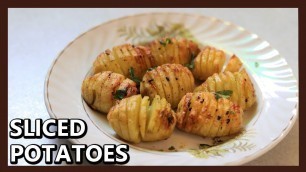 'Sliced Baked Potatoes Recipe | How to make Hasselback Potatoes | Baked Potato Recipe for Starter'