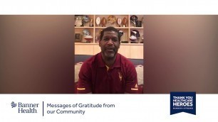 'NFL Hall of Famer Randall McDaniel gives thanks to our frontline health care workers'