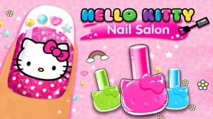 'Hello Kitty Nail Salon Makeup Game - Learn to Decorate Nails - Baby Games Videos'