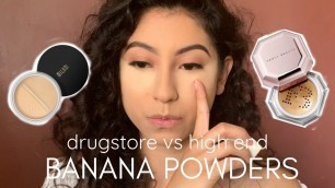 'Testing Banana Powders|Drugstore vs High End | FENTY vs MILANI'