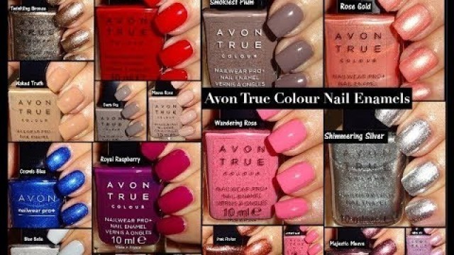 'Avon True Colour Nail Enamels - 20 swatches'