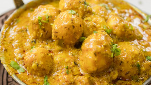 'Shahi Aloo dum Recipe | Indian Restaurant Style Kashmiri Shahi Baby Potato Curry Recipes'