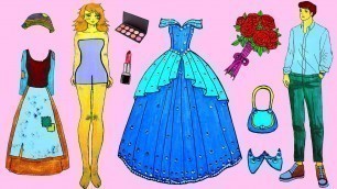 'Paper Dolls Princess Dress Up and Makeup Dresses Handmade Quiet Book'