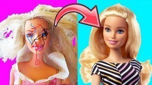 'DIY Barbie Hair Hacks | How To Make Awesome Hairstyles for Barbie Dolls | Creative For Kids'