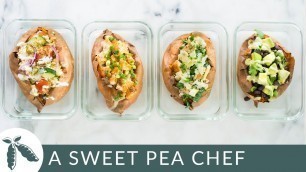 '4 Easy Stuffed Baked Sweet Potato Recipes  | A Sweet Pea Chef'