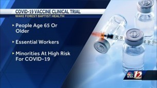 'Wake Forest Baptist Health recruiting healthy adults for vaccine trial'